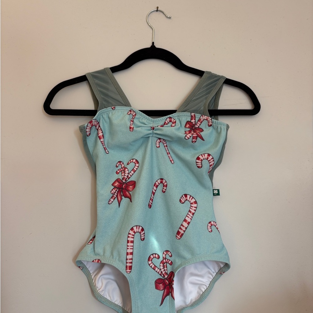 LuckyLeo Candy Cane Christmas Leotard